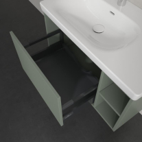 Mobilier suspendat pentru lavoar Villeroy & Boch Skyla 77,2 cm, Soft Close, soft green